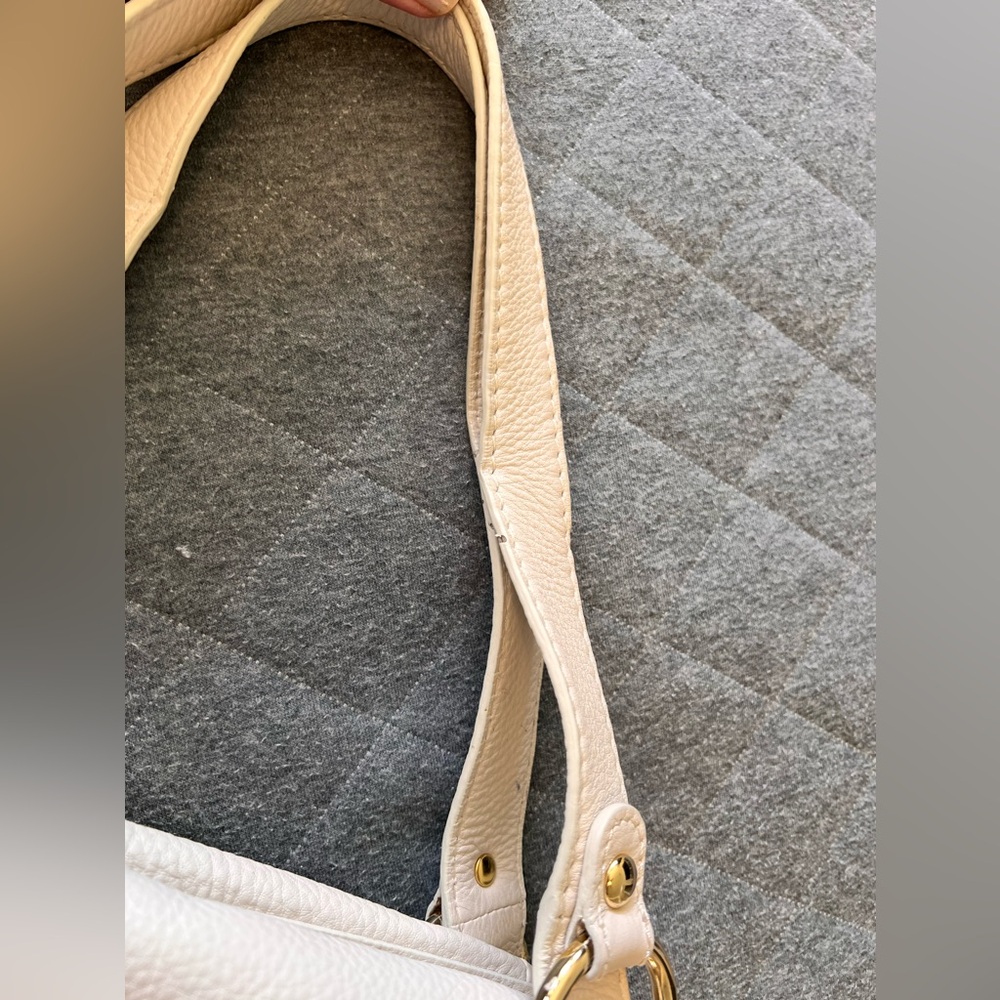 Michael Kors Large Fulton Cream Neutral Classic Pebbled Leather Satchel Orig$398 - Picture 15 of 15